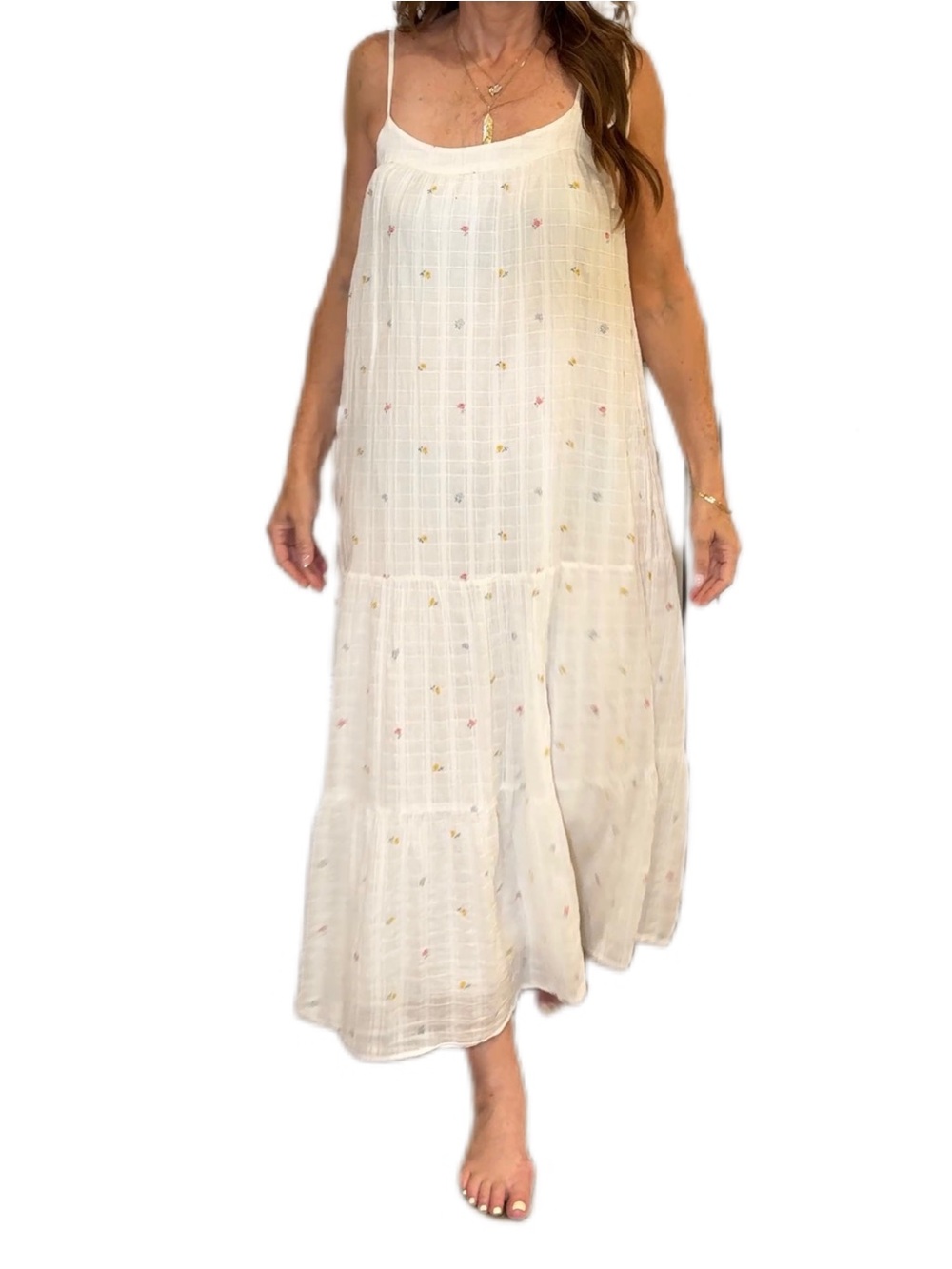 Rails | Shabby Chic White Ditsy Floral Dress | Small